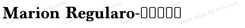 Marion Regularo字体转换